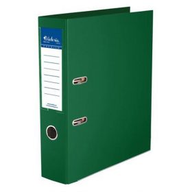   Iratrendező, 75 mm, A4, PP/PP, élvédő sínnel, VICTORIA OFFICE, "Premium", zöld