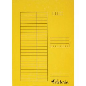 Gyorsfűző, karton, A4, VICTORIA OFFICE, sárga