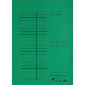 Pólyás dosszié, karton, A4, VICTORIA OFFICE, zöld