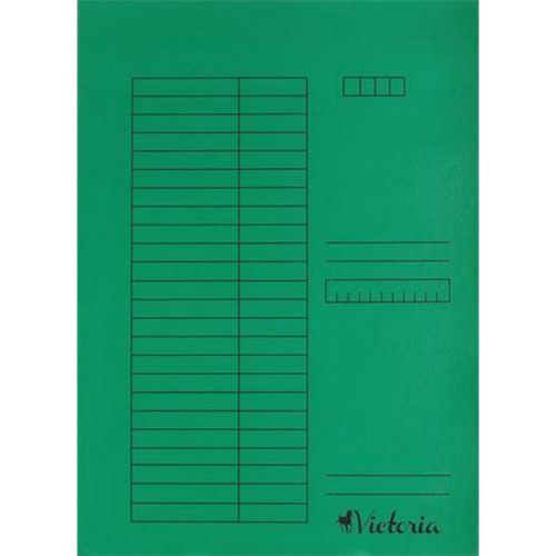 Pólyás dosszié, karton, A4, VICTORIA OFFICE, zöld
