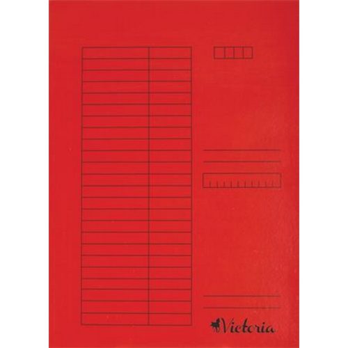 Pólyás dosszié, karton, A4, VICTORIA OFFICE, piros