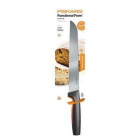   Kenyérvágókés, 21 cm, FISKARS "Functional Form" fekete