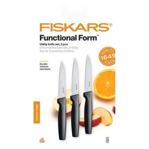 Késkészlet, általános, 11 cm,  FISKARS "Functional Form" fekete