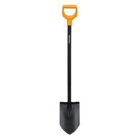 Ásó, hegyes, FISKARS "Solid", fekete