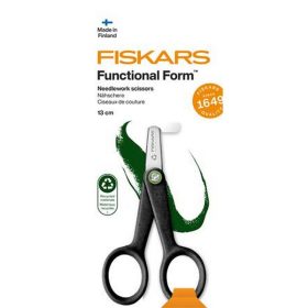   Hímzőolló, 13 cm, FISKARS "Functional Form Renew", fekete
