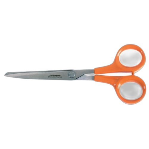 Olló, papírvágó, 17 cm, FISKARS "Classic" narancssárga