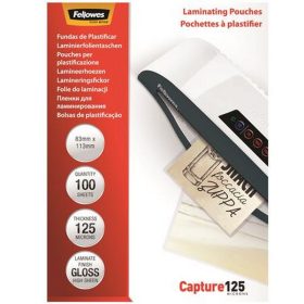   Meleglamináló fólia, 125 mikron, 83x113 mm, fényes, 100 db, FELLOWES