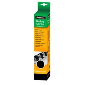   Spirál, műanyag, 16 mm, 101-120 lap, FELLOWES, 25 db, fekete