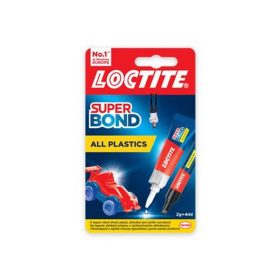   Pillanatragasztó gél, 2 g + 4 ml, HENKEL "Loctite Super Bond Plastik"