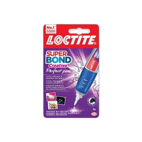 Pillanatragasztó, 3 g, HENKEL "Loctite Super Bond  CEATIVE Perfect Pen"