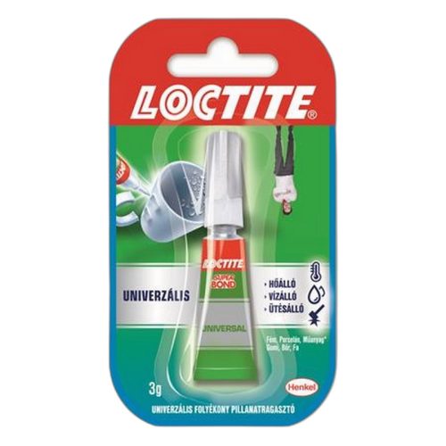 Pillanatragasztó, 3 g, HENKEL "Loctite Super Bond Liquid"