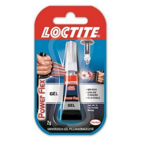   Pillanatragasztó gél, 2 g, HENKEL "Loctite Super Bond Power Flex Gél"