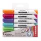 Tábla- és flipchart marker készlet, 1-3 mm, vágott, KORES "K-Marker", 6 különböző szín