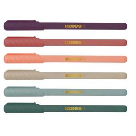   Golyóstoll, 1,0 mm, kupakos, háromszögletű, KORES "KOR-M Vintage", kék