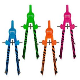   Körző készlet, precíziós, 3 darabos, KORES "Grafiko Neon", vegyes színek