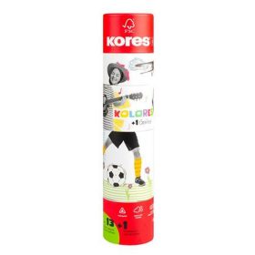   Színes ceruza készlet, háromszögletű, 1 grafittal, 1 hegyezővel, KORES "KOLORES Twist & Tu...