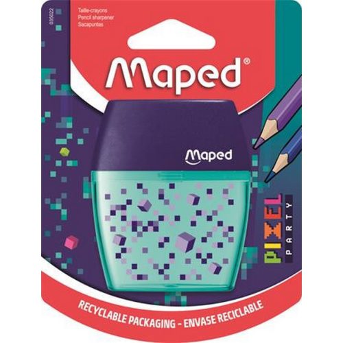 Hegyező, kétlyukú, tartályos, MAPED "Pixel Party Shaker"