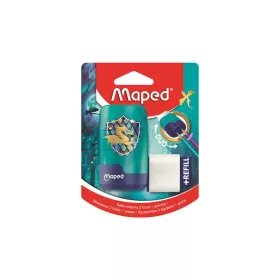   Hegyező és radír, kétlyukú, tartályos, pótradírral, MAPED "Connect Dragon", sárkány