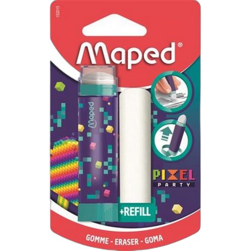 Radírstift, pótbéllel, MAPED "Pixel Party"