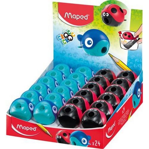 Hegyező display, egylyukú, tartályos, MAPED "Croc Croc Easy", katica és bálna, vegyes form...