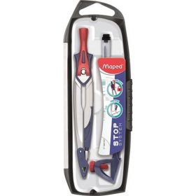   Körző készlet, rögzíthető lábakkal, 3 darabos, MAPED "Stop System"