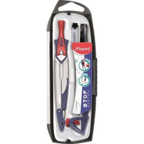   Körző készlet, rögzíthető lábakkal, 5 darabos, MAPED "Stop System"