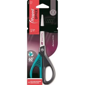   Olló, irodai, 17 cm, MAPED "Essentials Green Deco", vegyes színek
