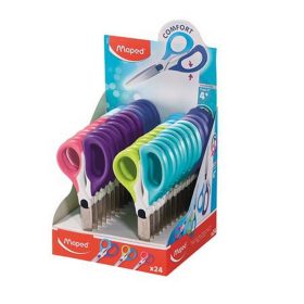   Olló display, iskolai, 13 cm, MAPED "Sensoft Asym", vegyes színek