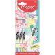 Szövegkiemelő készlet, 1-5 mm, kétvégű, MAPED "Fluo Peps Duo", 6 különböző pasztell szín