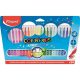 Filctoll készlet, mosható, MAPED "Color'Peps Long Life", 24 különböző szín