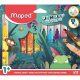 Filctoll készlet, 5 mm, kimosható, vastag, MAPED "Jungle Fever", 12 különböző szín