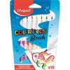   Filctoll készlet, kimosható, ecsetjellegű, MAPED Color Peps Brush, 10 különböző szín