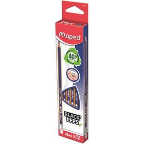   Grafitceruza radírral, 2B, háromszögletű, MAPED "Black'Peps Navy"
