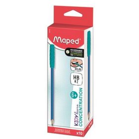   Írástanuló grafitceruza, HB, háromszögletű, szilikon vég, MAPED "Kidy Learn Concentration"