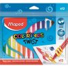   Zsírkréta, kitekerhető, MAPED "Color'Peps", 12 különböző szín