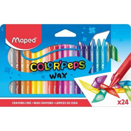 Zsírkréta, MAPED "Color'Peps Wax", 24 különböző szín