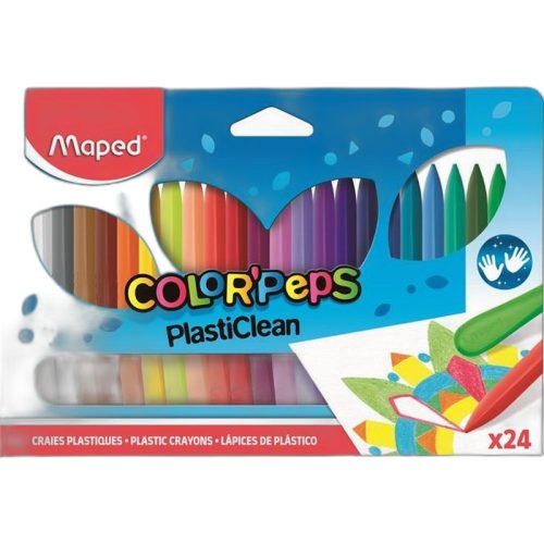 Zsírkréta, MAPED "Color'Peps" PlastiClean, 24 különböző szín