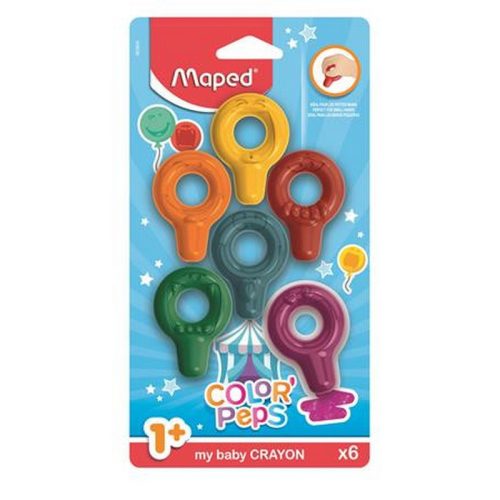 Zsírkréta, MAPED "Color'Peps Baby", 6 különböző szín