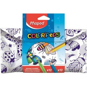   Tolltartó, textil, színezhető, tépőzáras, MAPED "Color'Peps", színezőtermékekkel