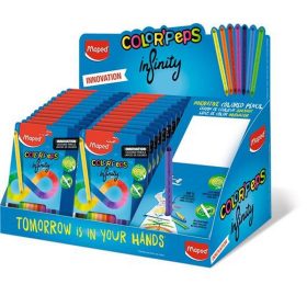   Színes ceruza display, karton, asztali, MAPED "Color'Peps INFINITY", feltöltött