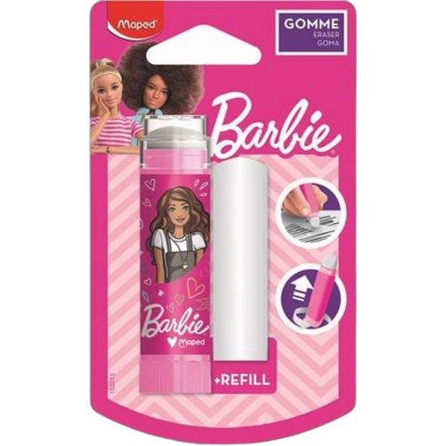 Radírstift, pótbéllel, MAPED "Barbie"