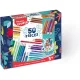 Színezőkészlet, írószertartóval, MAPED CREATIV, 50 darabos