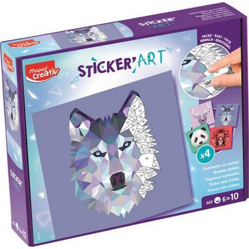 Kreatív matricás készlet, MAPED CREATIV "Sticker' Art", állatok