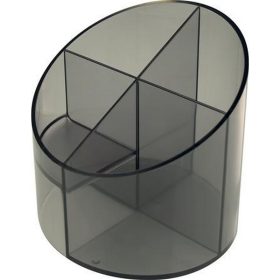   Írószertartó, 4 részes, HELIT "Economy", füstszínű