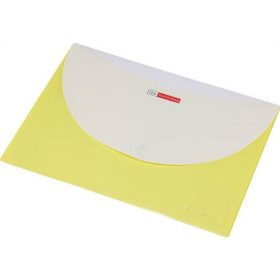   Irattartó tasak, A4, PP, patentos, két zsebes, 200 mikron, PANTA PLAST, sárga