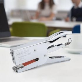   Tűzőgép, kézi, 24/8, 45 lap, fém, RAPESCO "Porpoise ONE", ezüst