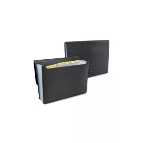   Harmonikamappa, A4, PP, 13 rekeszes, RAPESCO "Eco GRS Recycled", matt fekete