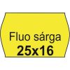 Árazószalag, 25X16 Fluo Citrom