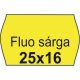 Árazószalag, 25x16 FLUO citrom