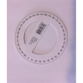 Szögmérő, papír, 360 fokos